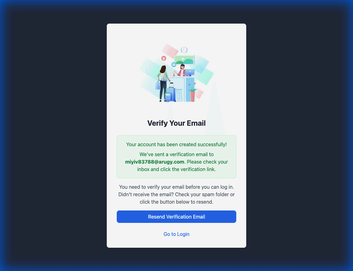 Email Verification Process screenshot